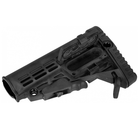 Airsoft Megastore Armory Polymer Collapsible Rifle Buttstock - BLACK