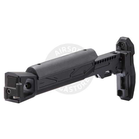 Atlas Custom Works Folding Telescopic Buttstock w/ Cheek Riser for GHK AK74 GBB Airsoft Rifle - (Black)