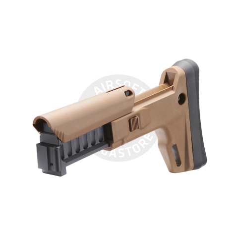 Atlas Custom Works ACR Style Adjustable Folding Stock For Marui TM SAIGA-12K GBB Series - (FDE)