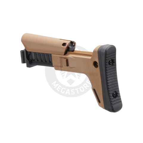 Atlas Custom Works ACR Style Adjustable Folding Stock For Marui TM SAIGA-12K GBB Series - (FDE)