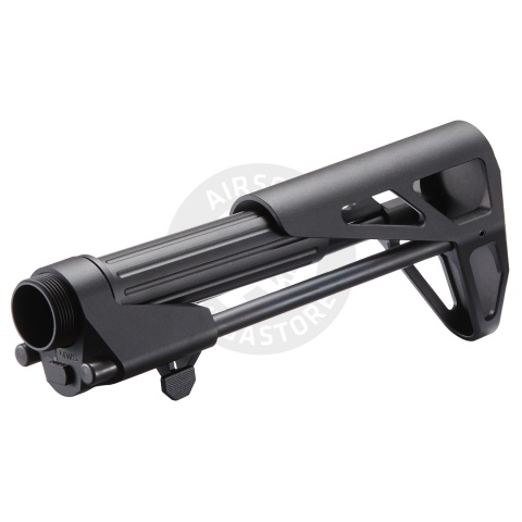 Atlas Custom Works MD-Style Retractable CQB Stock for Marui MWS M4 GBB Airsoft Rifles - (Black)