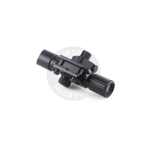 Lancer Tactical 4x30IR Short Red Dot Scope Equipped With Red Laser Mechanism Fits 11mm/20mm Rails - (Black)