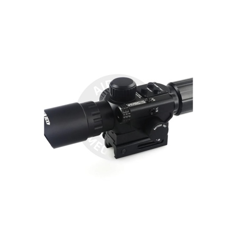 Lancer Tactical 4x30IR Short Red Dot Scope Equipped With Red Laser Mechanism Fits 11mm/20mm Rails - (Black)