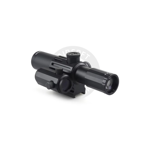 Lancer Tactical 4x32M1 Short Multi-Function Collimator Scope with Red Dot - (Black)