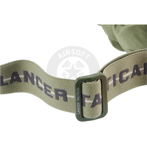 Lancer Tactical Rage Protective Green Airsoft Goggles - CLEAR LENS