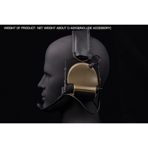 Airsoft C5 Tactical Communication Headset w/ Noise Reduction
