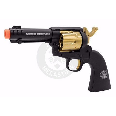 Umarex Legends Gambler High Stakes Limited Edition CO2 Powered Airsoft Single Action Revolver - (Black/Gold)