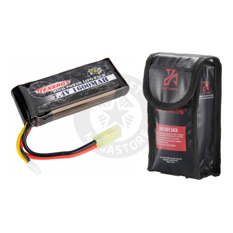 Tenergy High Power 20C 7.4v 1600mAh Mini LiPo Battery