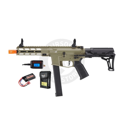 Lancer Tactical LT-35-G2 Bundle with Battery and Charger  (Color: Tan)