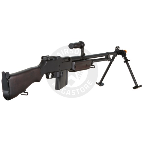 S&T BAR M1918 A2 Full Size Full Metal Airsoft AEG Rifle w/ Steel Bipod - (Wood)