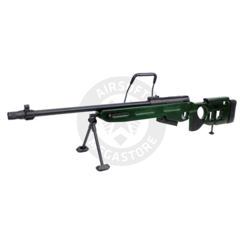 S&T SV-98 Spring Power Airsoft Rifle - (Real Wood/Green)