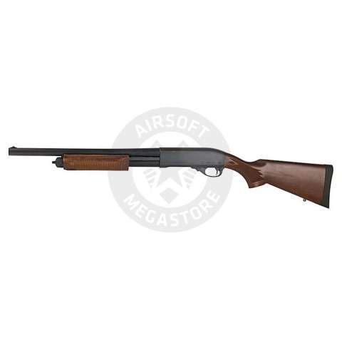 Tokyo Marui M870 Wood Stock Type Airsoft Shotgun - (Black & Wood)