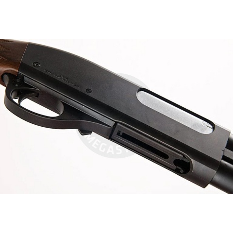 Tokyo Marui M870 Wood Stock Type Airsoft Shotgun - (Black & Wood)