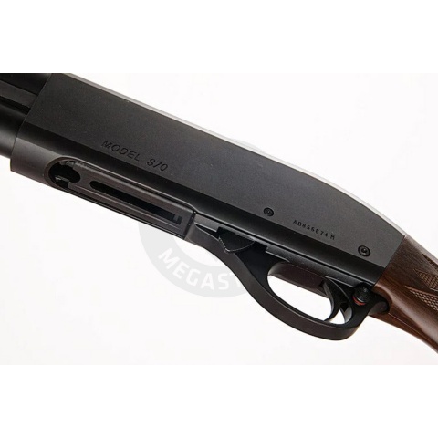 Tokyo Marui M870 Wood Stock Type Airsoft Shotgun - (Black & Wood)