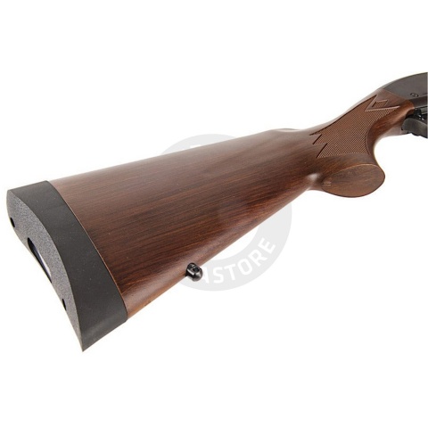 Tokyo Marui M870 Wood Stock Type Airsoft Shotgun - (Black & Wood)