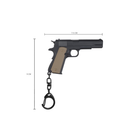 Tactical Detachable Mini 1911 Pistol Keychain (Color: Black)