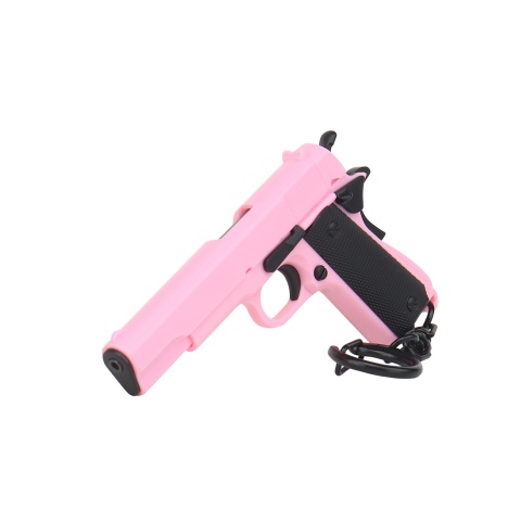 Tactical Detachable Mini 1911 Pistol Keychain (Color: Pink)