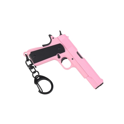 Tactical Detachable Mini 1911 Pistol Keychain (Color: Pink)