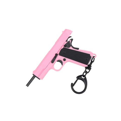 Tactical Detachable Mini 1911 Pistol Keychain (Color: Pink)