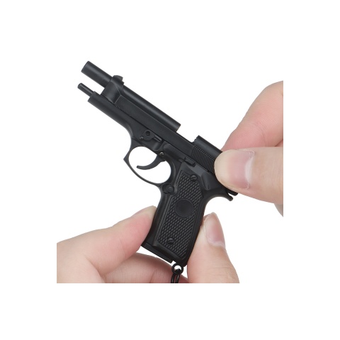 Tactical Detachable Mini M9 Pistol Keychain (Color: Black)