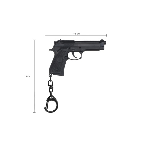 Tactical Detachable Mini M9 Pistol Keychain (Color: Black)