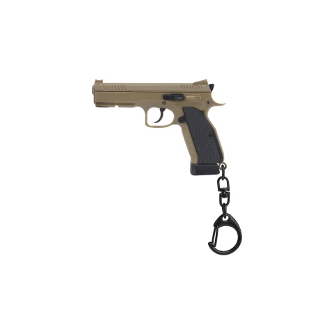 Tactical Detachable Mini Pistol Keychain (Color: Tan)