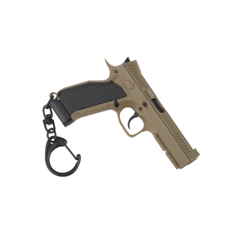 Tactical Detachable Mini Pistol Keychain (Color: Tan)