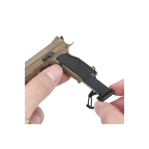 Tactical Detachable Mini Pistol Keychain (Color: Tan)