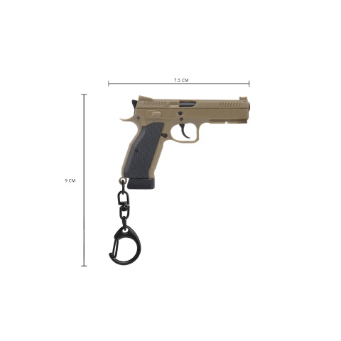 Tactical Detachable Mini Pistol Keychain (Color: Tan)