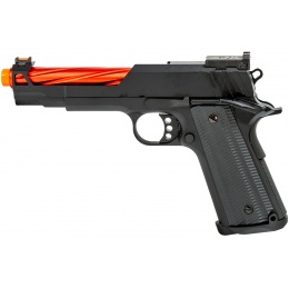 Golden Eagle 3363 1911 Gas Blowback Pistol w/ Open Slide (Color: Black / Red Barrel)