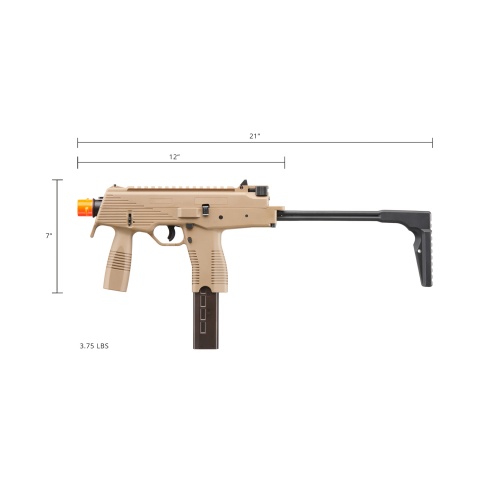 KWA KMP9 NS2 Gas Blowback Airsoft Submachine Gun with Grip (Color: Dark Earth)