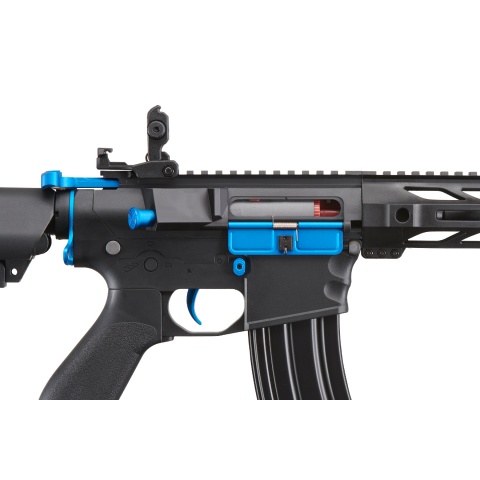 Lancer Tactical Gen 2 M4 SPR Interceptor Airsoft AEG Rifle (Color: Black & Blue)