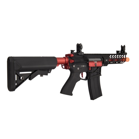 Lancer Tactical Low FPS Enforcer Needletail Skeleton M4 Airsoft Rifle (Color: Black and Red)