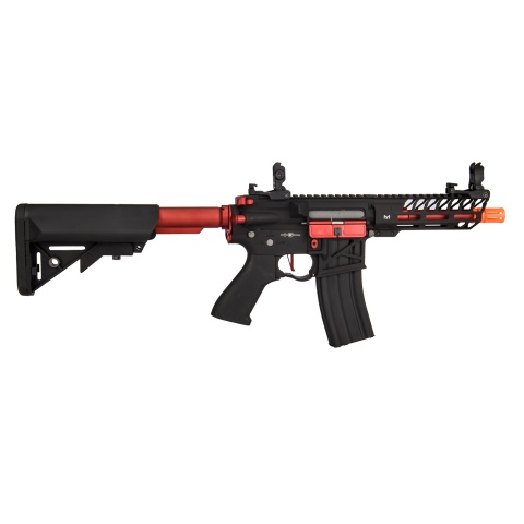 Lancer Tactical Low FPS Enforcer Needletail Skeleton M4 Airsoft Rifle (Color: Black and Red)