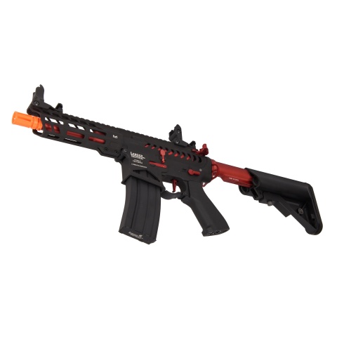 Lancer Tactical Low FPS Enforcer Needletail Skeleton M4 Airsoft Rifle (Color: Black and Red)