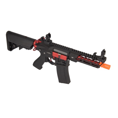 Lancer Tactical Low FPS Enforcer Needletail Skeleton M4 Airsoft Rifle (Color: Black and Red)