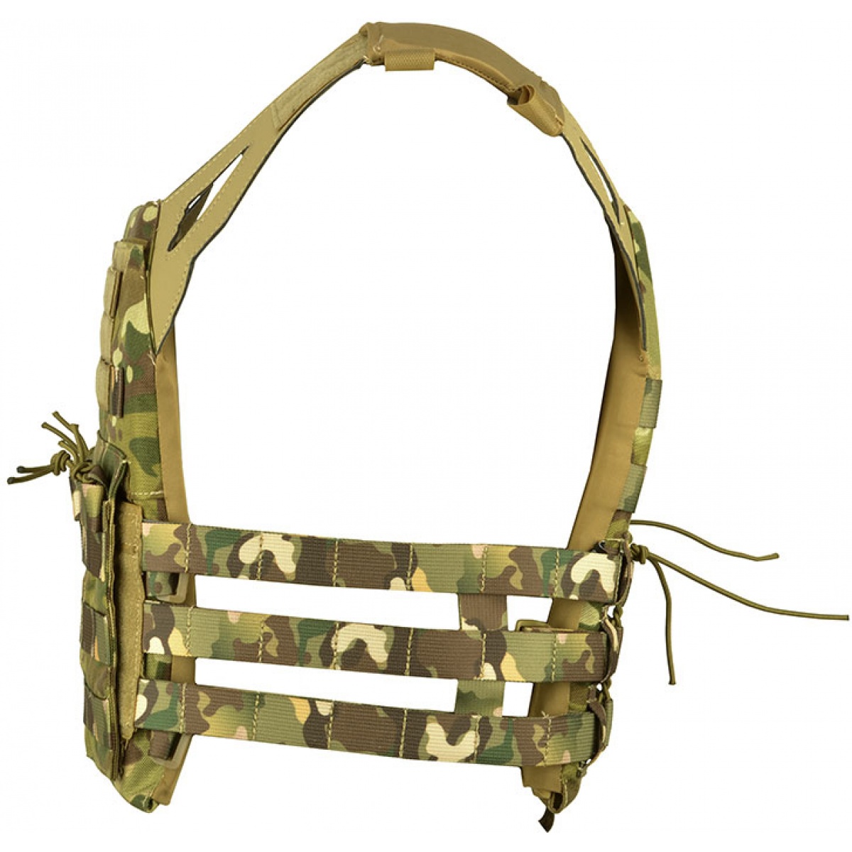 Jagun Tactical MOLLE Airsoft Tactical Vest w/ Dummy Plates - LAND CAMO ...
