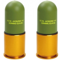 ICS 2X Lightweight 40mm Green Gas Airsoft 70rd Grenade Shell | Airsoft ...