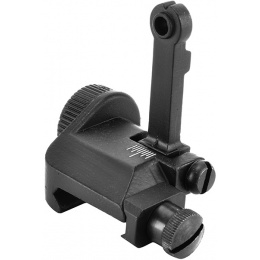 ICS Full Metal M4 / M16 Flip-up Mini Airsoft Back Up Rear Iron Sight ...