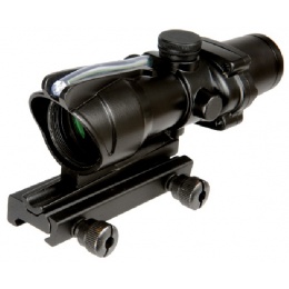 Lancer Tactical Airsoft 4X Magnification Fiber Optic Green Dot Scope