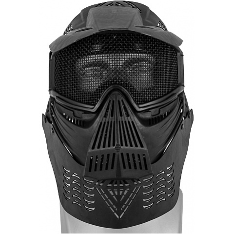 Airsoft Paintball Full Face Predator Mask (Matte) Metal Mesh Eye Protection
