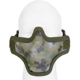 UK Arms Airsoft Tactical Metal Mesh Half Mask - JUNGLE DIGI