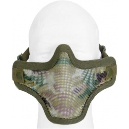 UK Arms Airsoft Tactical Metal Mesh Half Mask - MODERN CAM
