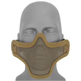 UK Arms Airsoft Tactical Metal Mesh Half Mask - TAN