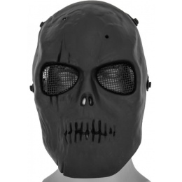 UK Arms Airsoft AC-475B2 Skull Full Face Mask - BLACK