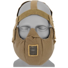 UK Arms Airsoft Tactical V5 Conquerors Half Face Mask - TAN