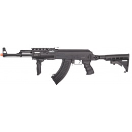 Lancer Tactical Airsoft Full Metal AK-47 AEG w/ LE Stock [w/ Battery & Charger] - BLACK
