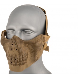AMA Tactical Skull Lower Face Mask w/ Foam Padding - GREEN