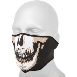 AMA Tactical Airsoft Neoprene Half Face Skull Mask - BLACK