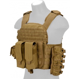Lancer Tactical QR Tactical Airsoft Tactical Vest (Tan)